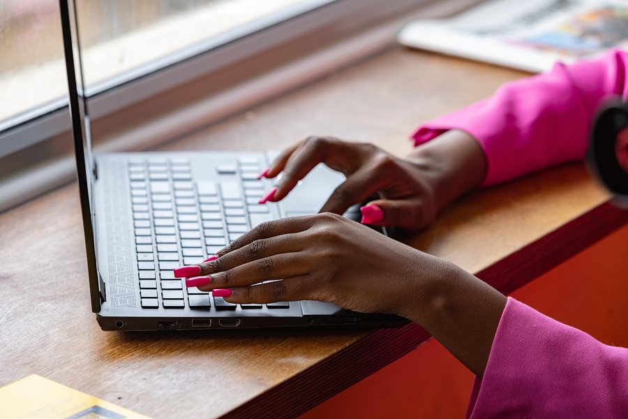 Verifying candidate records on a laptop